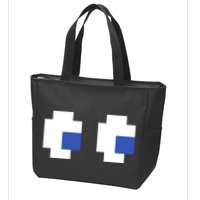 Retro Arcade Game Ghost Eyes 80s Halloween Group Costume Zip Tote Bag