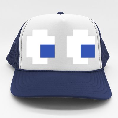 Retro Arcade Game Ghost Eyes 80s Halloween Group Costume Trucker Hat