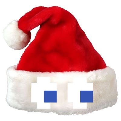 Retro Arcade Game Ghost Eyes 80s Halloween Group Costume Premium Christmas Santa Hat