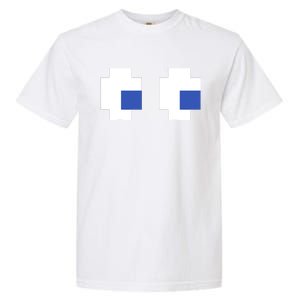 Retro Arcade Game Ghost Eyes 80s Halloween Group Costume Garment-Dyed Heavyweight T-Shirt