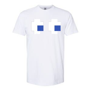 Retro Arcade Game Ghost Eyes 80s Halloween Group Costume Softstyle® CVC T-Shirt