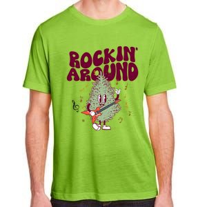 Rockin Around Groovy Christmas Tree Cute Gift Adult ChromaSoft Performance T-Shirt