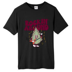 Rockin Around Groovy Christmas Tree Cute Gift Tall Fusion ChromaSoft Performance T-Shirt