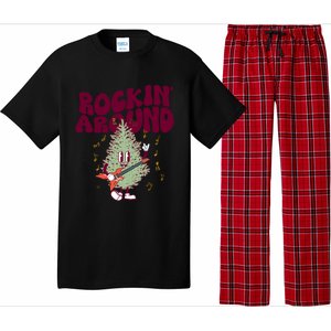 Rockin Around Groovy Christmas Tree Cute Gift Pajama Set