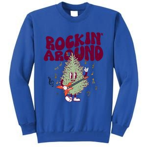 Rockin Around Groovy Christmas Tree Cute Gift Tall Sweatshirt