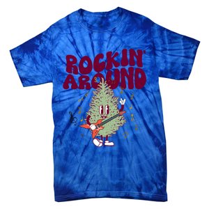 Rockin Around Groovy Christmas Tree Cute Gift Tie-Dye T-Shirt