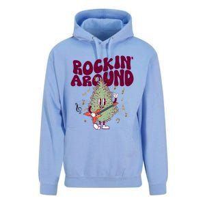 Rockin Around Groovy Christmas Tree Cute Gift Unisex Surf Hoodie