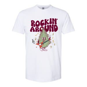 Rockin Around Groovy Christmas Tree Cute Gift Softstyle CVC T-Shirt