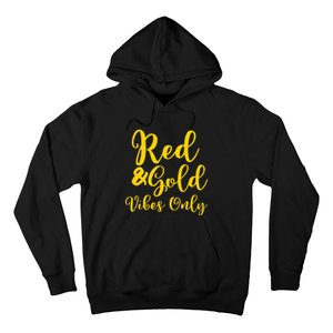 Red And Gold Game Day Group For High School Football Hoodie