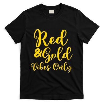 Red And Gold Game Day Group For High School Football T-Shirt