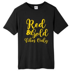 Red And Gold Game Day Group For High School Football Tall Fusion ChromaSoft Performance T-Shirt