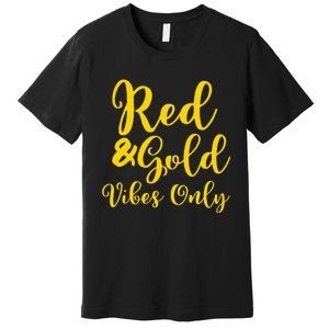 Red And Gold Game Day Group For High School Football Premium T-Shirt