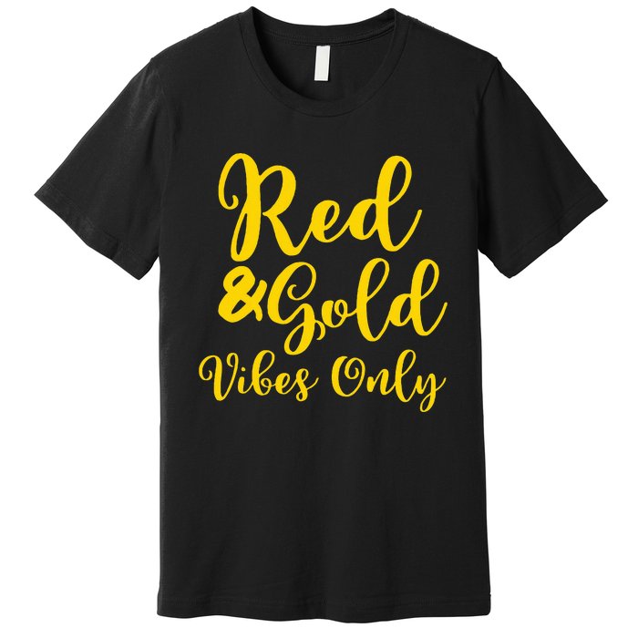 Red And Gold Game Day Group For High School Football Premium T-Shirt