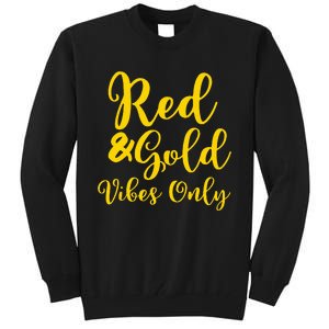 Red And Gold Game Day Group For High School Football Tall Sweatshirt