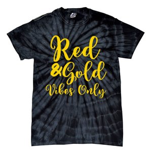 Red And Gold Game Day Group For High School Football Tie-Dye T-Shirt