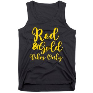 Red And Gold Game Day Group For High School Football Tank Top