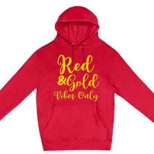 Red And Gold Game Day Group For High School Football Premium Pullover Hoodie