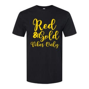 Red And Gold Game Day Group For High School Football Softstyle CVC T-Shirt