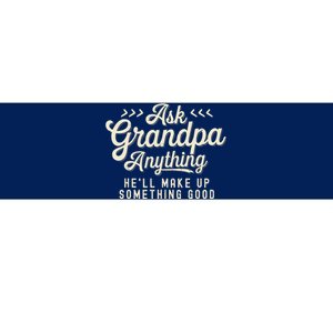 Retro Ask Grandpa Anything Funny Dad Daddy Fathers Day Bumper Sticker