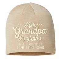 Retro Ask Grandpa Anything Funny Dad Daddy Fathers Day Sustainable Beanie