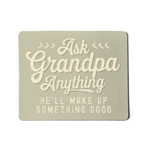 Retro Ask Grandpa Anything Funny Dad Daddy Fathers Day Mousepad