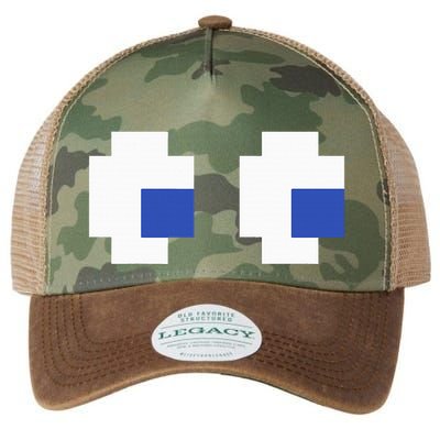 Retro Arcade Game Ghost Eyes 80s Halloween Group Costume Legacy Tie Dye Trucker Hat