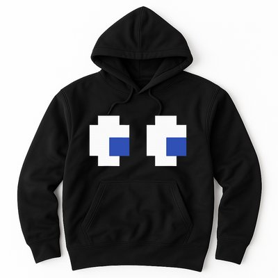 Retro Arcade Game Ghost Eyes 80s Halloween Group Costume Hoodie