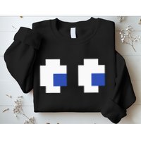 Retro Arcade Game Ghost Eyes 80s Halloween Group Costume Sweatshirt