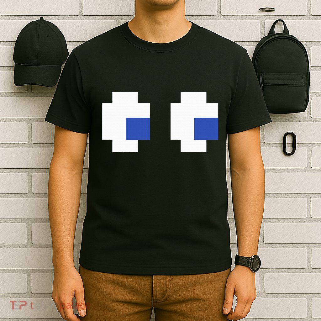 Retro Arcade Game Ghost Eyes 80s Halloween Group Costume T-Shirt