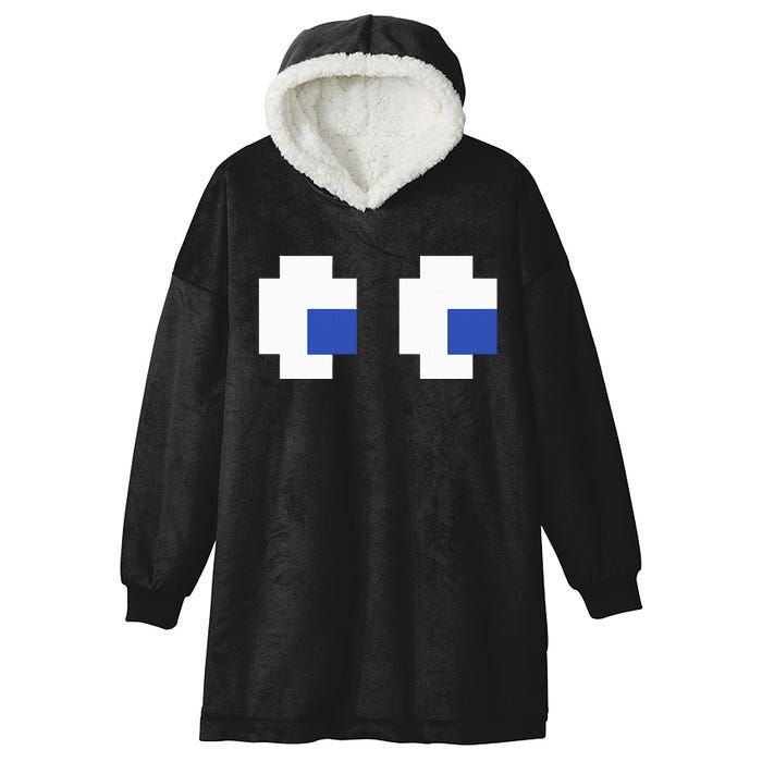 Retro Arcade Game Ghost Eyes 80s Halloween Group Costume Hooded Wearable Blanket