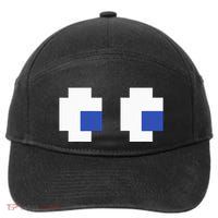 Retro Arcade Game Ghost Eyes 80s Halloween Group Costume 7-Panel Snapback Hat