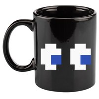 Retro Arcade Game Ghost Eyes 80s Halloween Group Costume 11oz C Handle Ceramic Mug