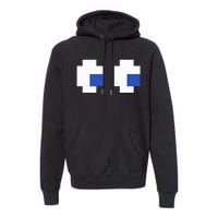 Retro Arcade Game Ghost Eyes 80s Halloween Group Costume Premium Hoodie