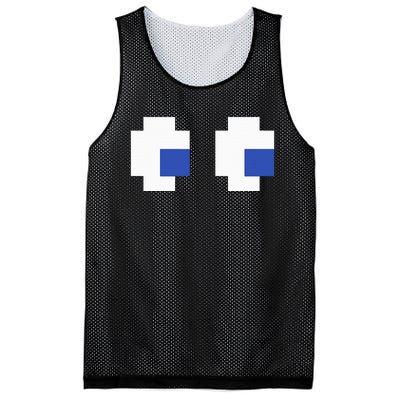 Retro Arcade Game Ghost Eyes 80s Halloween Group Costume Mesh Reversible Basketball Jersey Tank