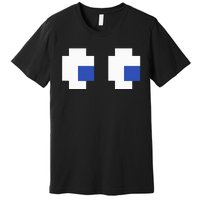 Retro Arcade Game Ghost Eyes 80s Halloween Group Costume Premium T-Shirt