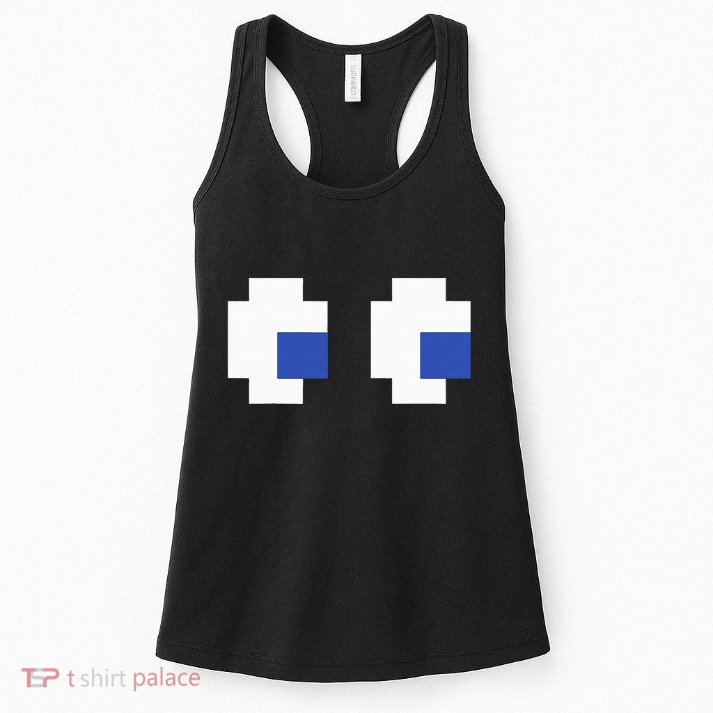 Retro Arcade Game Ghost Eyes 80s Halloween Group Costume Womens Tank Top