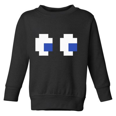 Retro Arcade Game Ghost Eyes 80s Halloween Group Costume Toddler Sweatshirt
