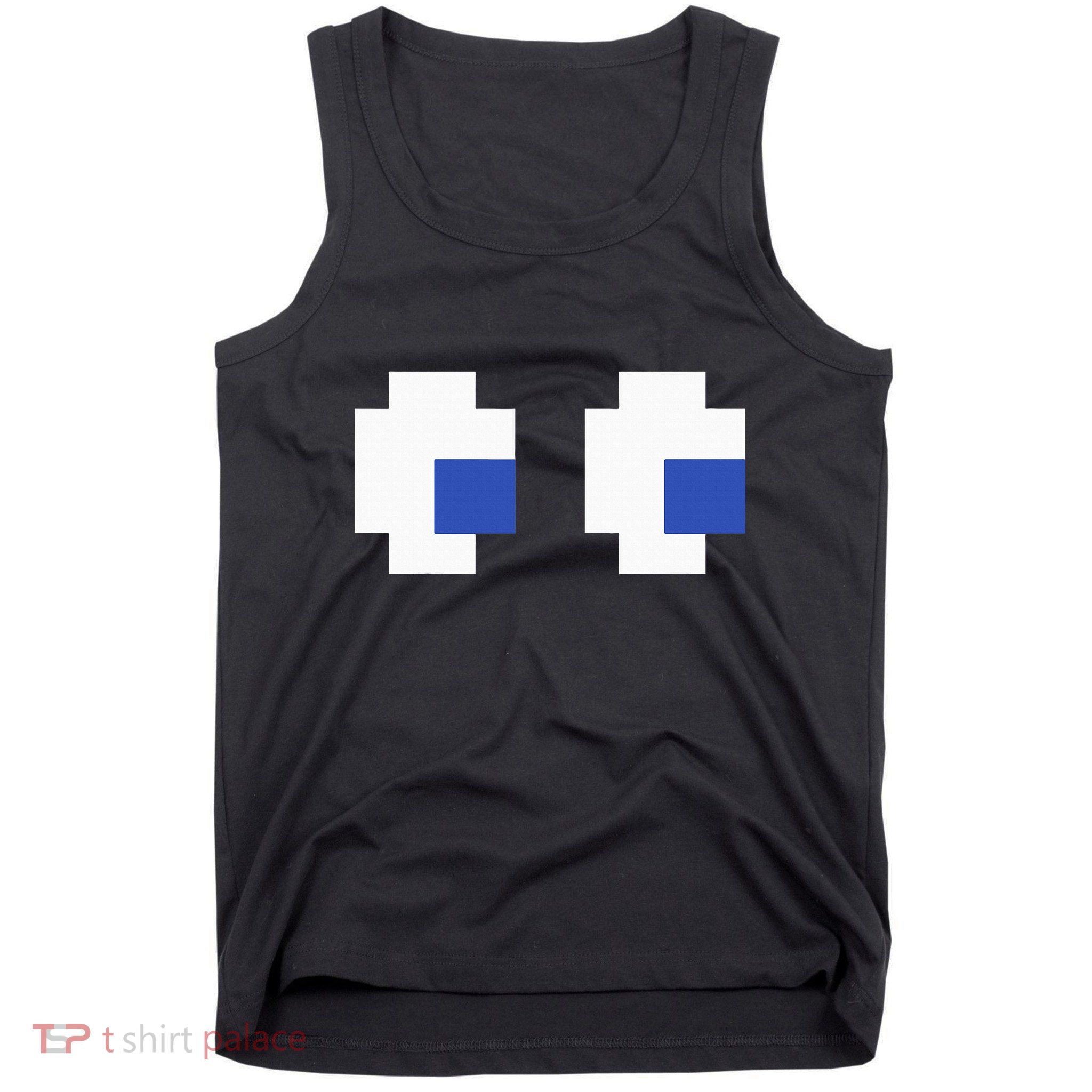 Retro Arcade Game Ghost Eyes 80s Halloween Group Costume Tank Top