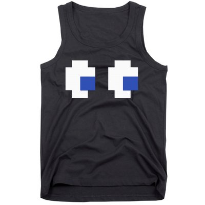 Retro Arcade Game Ghost Eyes 80s Halloween Group Costume Tank Top