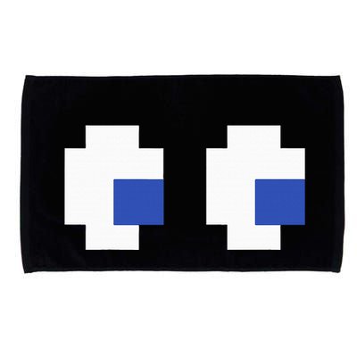 Retro Arcade Game Ghost Eyes 80s Halloween Group Costume Microfiber Hand Towel