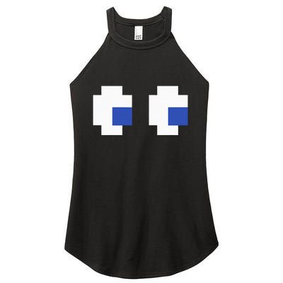 Retro Arcade Game Ghost Eyes 80s Halloween Group Costume Women's Perfect Tri Rocker Tank