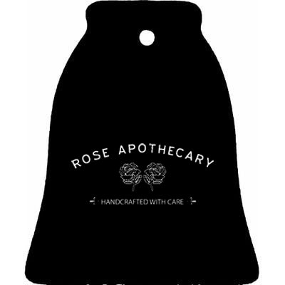 Rose Apothecary Handcrafted With Care Ceramic Bell Ornament