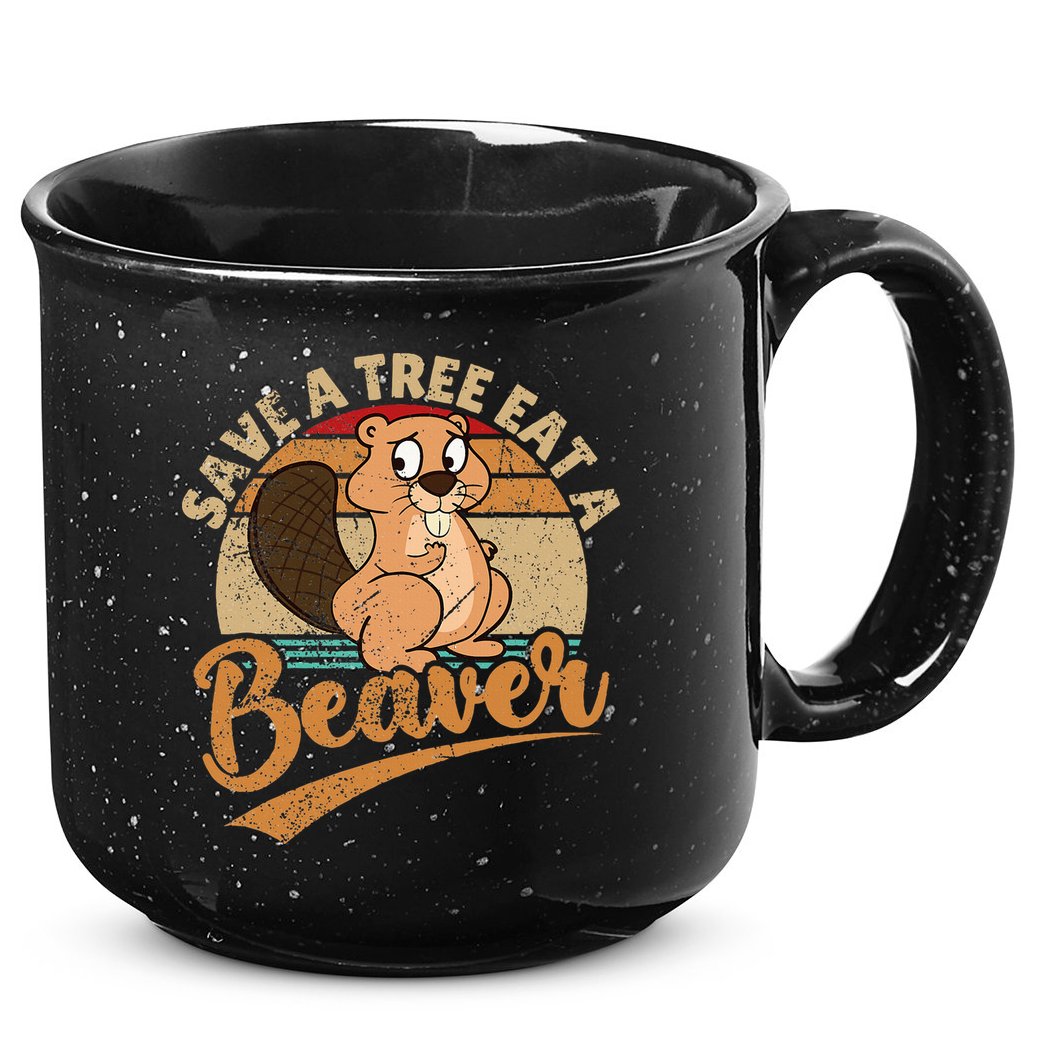 Raunchy Adult Humor Funny Beaver Tree Lover Gag Saying 15oz Campfire Ceramic Mug