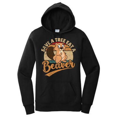 Raunchy Adult Humor Funny Beaver Tree Lover Gag Saying Women's Pullover Hoodie
