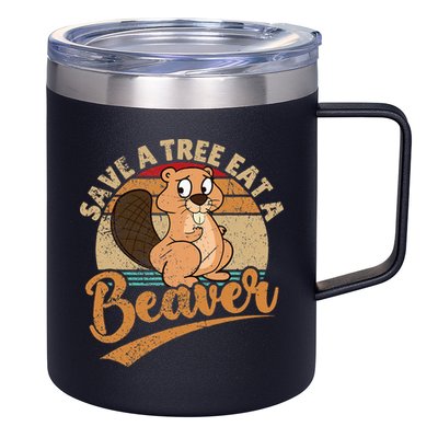 Raunchy Adult Humor Funny Beaver Tree Lover Gag Saying 12oz Stainless Steel Coffee Mug