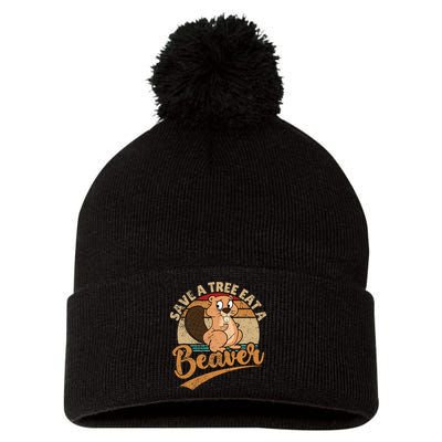 Raunchy Adult Humor Funny Beaver Tree Lover Gag Saying Pom Pom 12in Knit Beanie