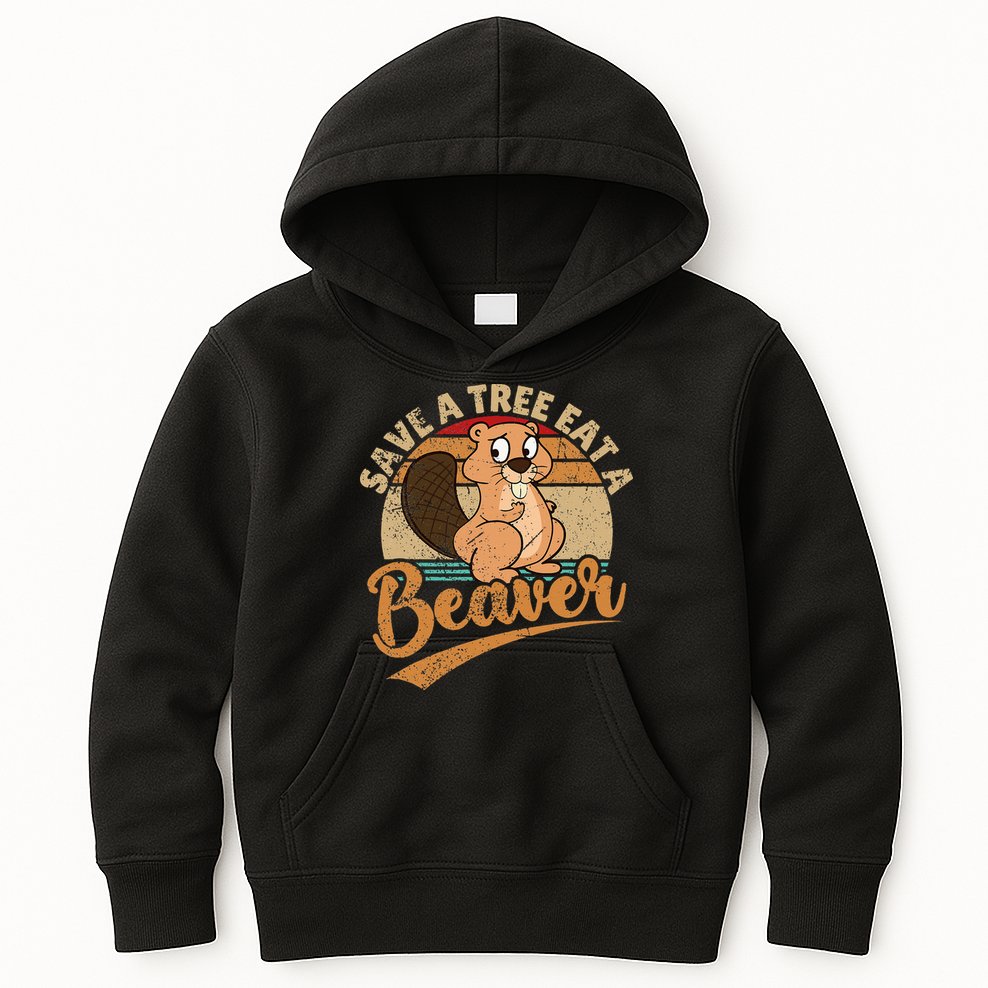 Raunchy Adult Humor Funny Beaver Tree Lover Gag Saying Kids Hoodie