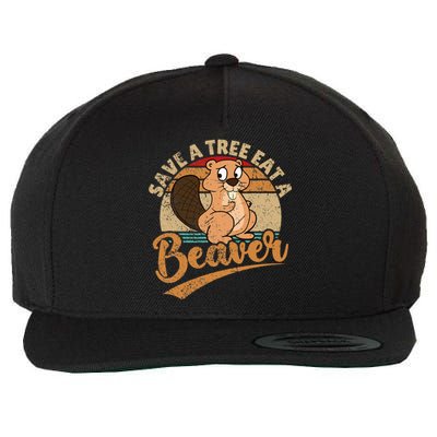 Raunchy Adult Humor Funny Beaver Tree Lover Gag Saying Wool Snapback Cap