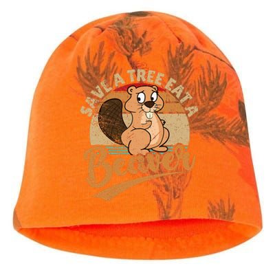 Raunchy Adult Humor Funny Beaver Tree Lover Gag Saying Kati - Camo Knit Beanie