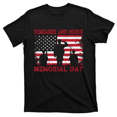 Remember And Honor Memorial Day Graphic T-Shirt